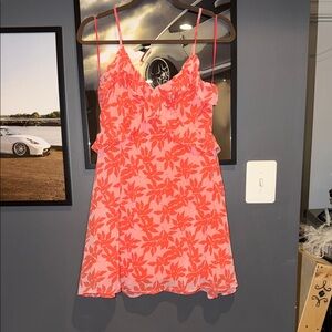 Miami/Francesca’s Coral and Pink Floral Dress (NWT!)